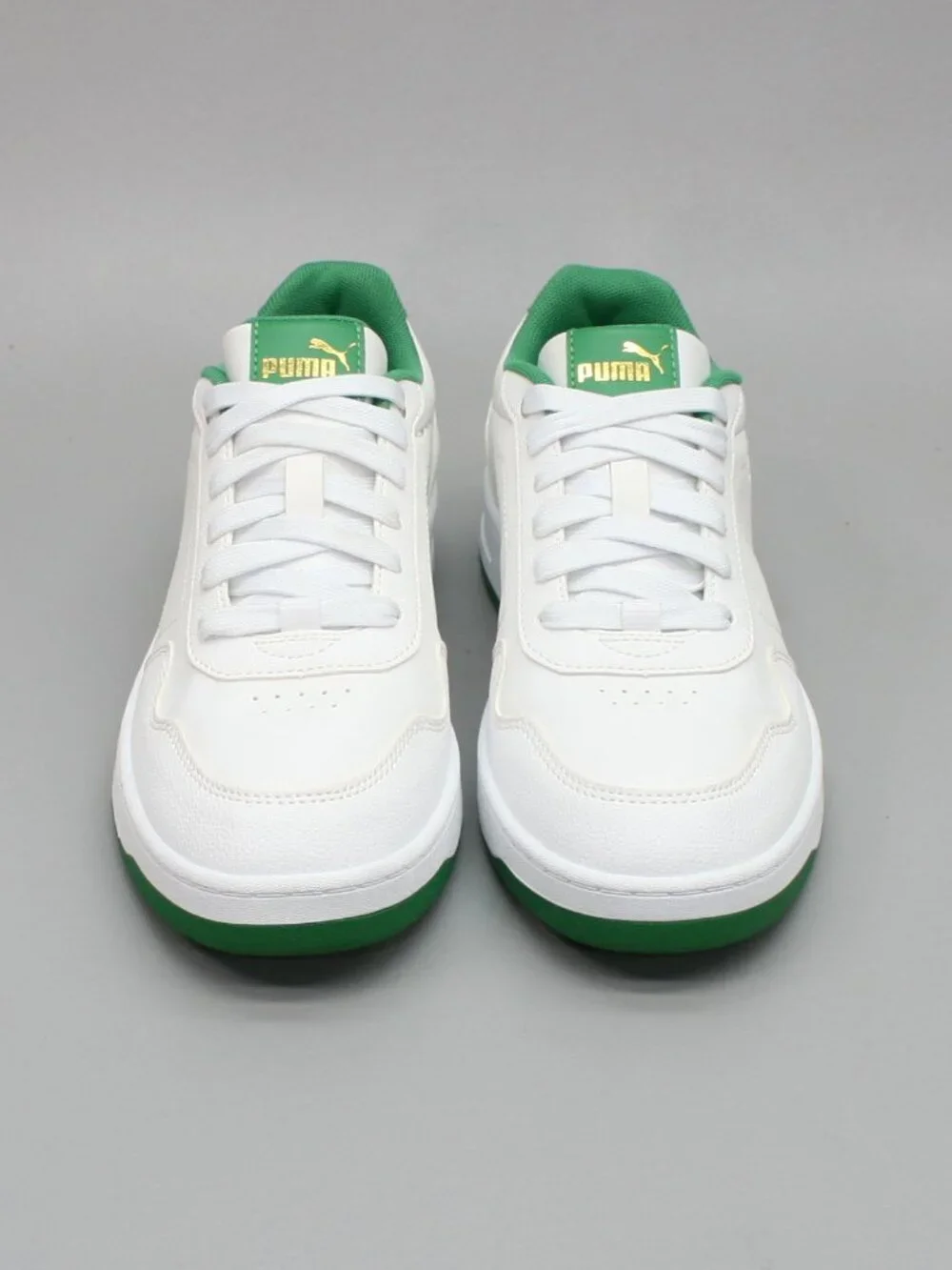 Puma Ladies 8 Court Classy White Green Sneakers Tennis Fashion Shoes - 395021-13